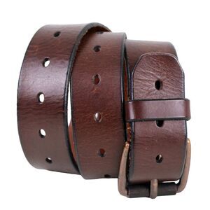 CLASSIC BROWN GENUINE LEATHER 1.5"Wd DRESS CASUAL WOMEN'S BELT Sz M (42D